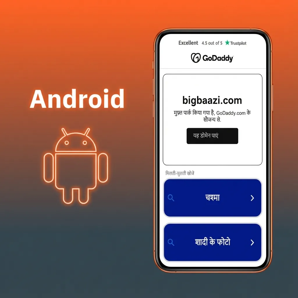 Smartphone screen showing Big Baazi Android betting app interface and installation steps for sports and casino gaming