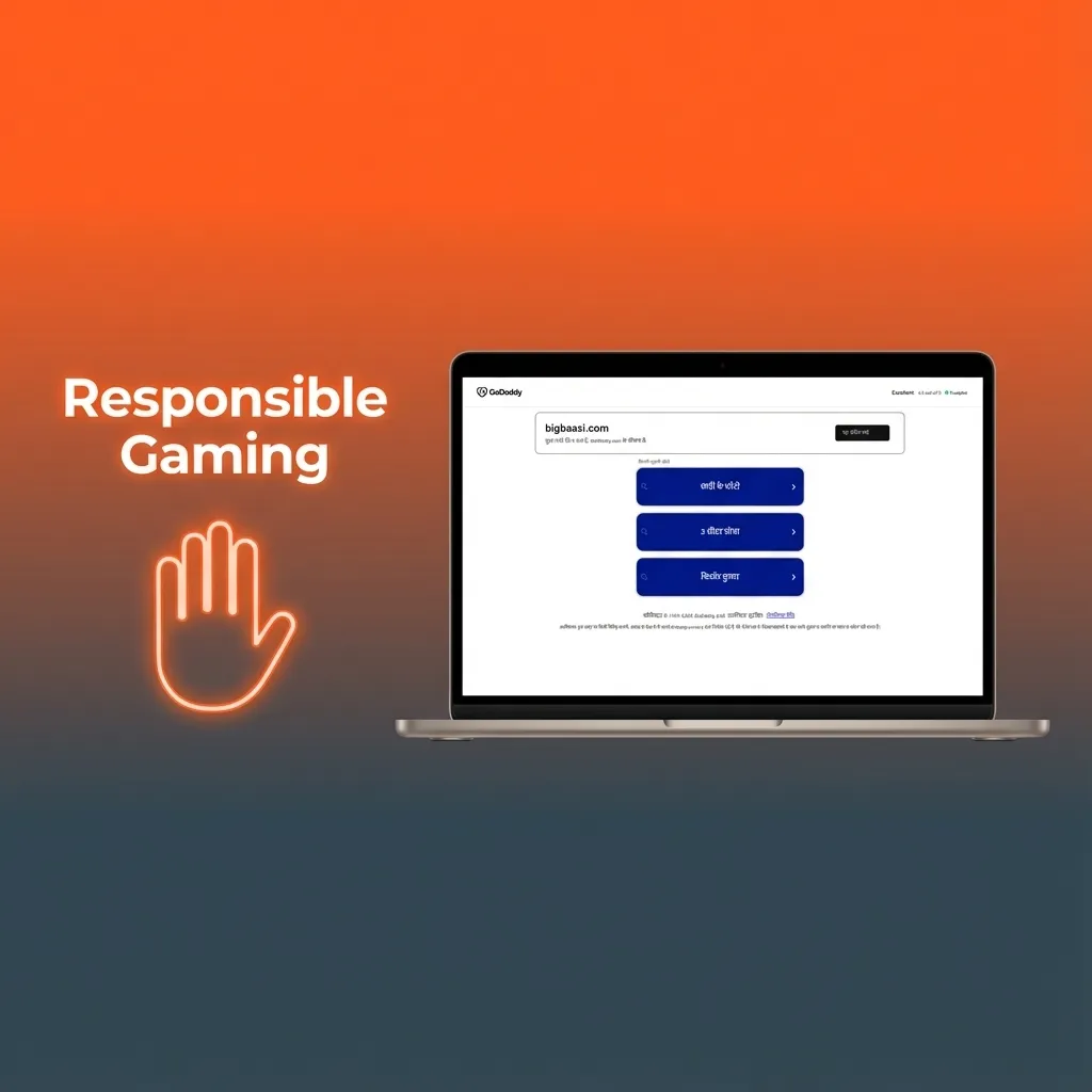 Illustration of Big Baazi’s responsible gaming tools, showing deposit limits, time reminders, and self‑exclusion options